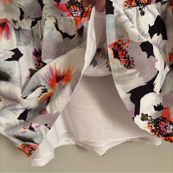 NWT Tanya Taylor SilK Floral Short A-Line Skirt Feminine Flowy  - Size L - Picture 6 of 9